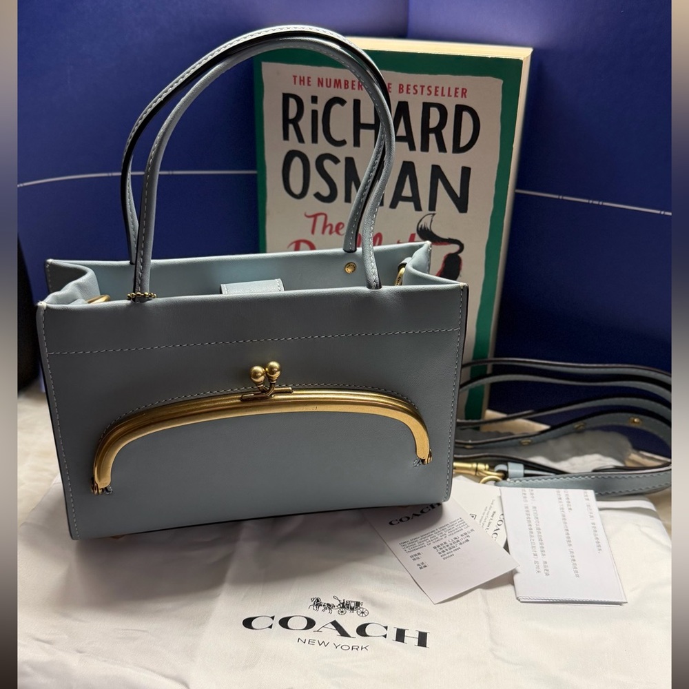Coach Light Blue Mini Tote Bag-NWOT
